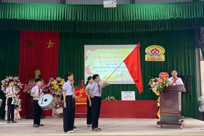 Giờ sinh hoạt dưới cờ đầu tiên của trường THCS B Hải Hậu năm học 2026 – 2027