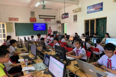 Học sinh trường THCS Hải Phương tham gia thi Đấu trường Toán học Vioedu cấp tỉnh