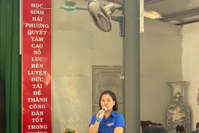 TRƯỜNG THCS HẢI PHƯƠNG TỔ CHỨC LỚP CẢM TÌNH ĐOÀN CHO HỌC SINH KHỐI 9